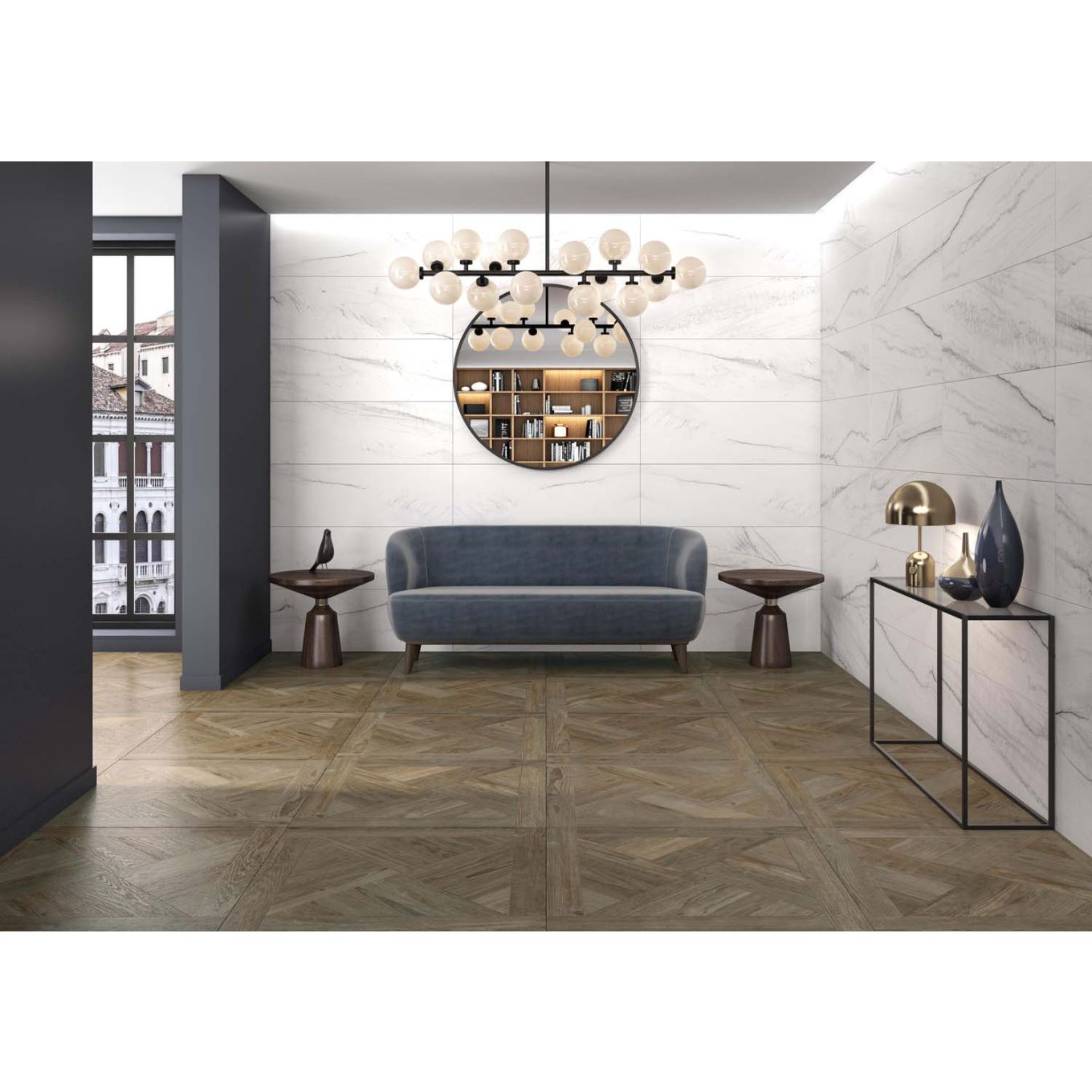 Pinkman Umber Wood Effect Matt Porcelain Tile 900x900mm