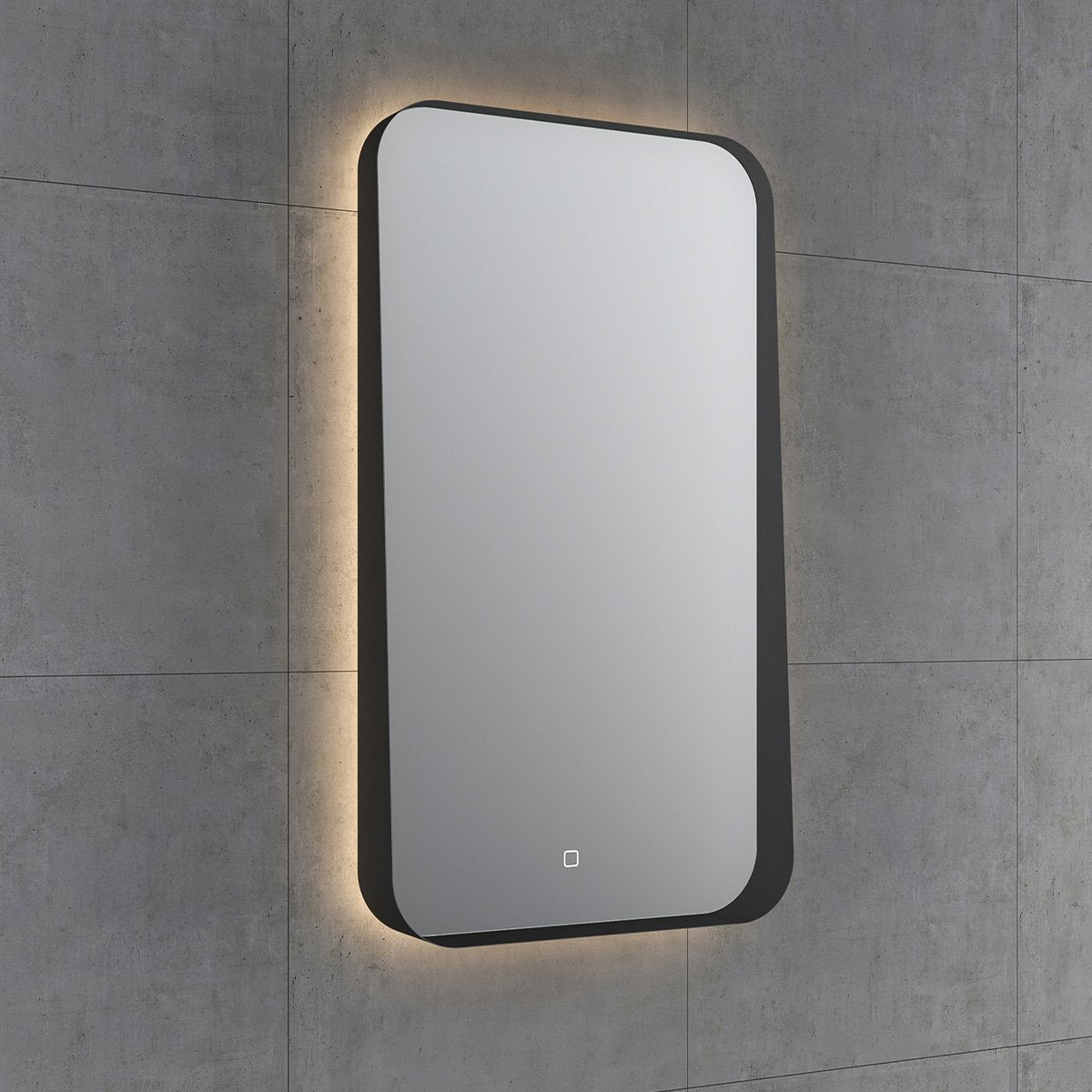 Maine Black Rectangular Backlit LED Mirror 500x900mm