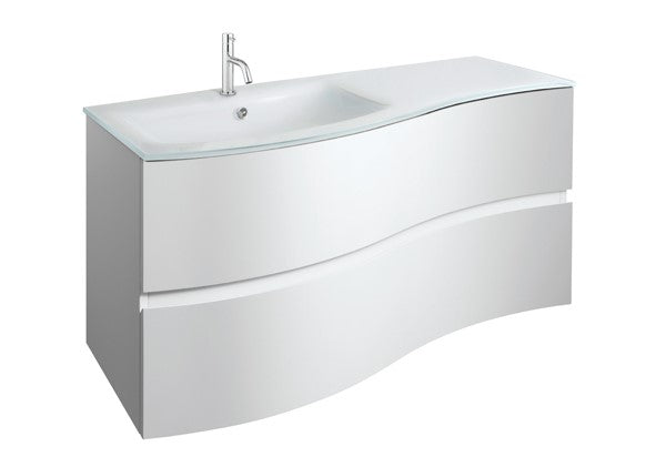 Svelte 1000 Unit & Ice White Glass Basin