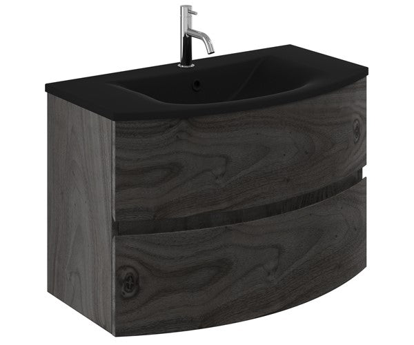 Svelte 800 Unit & Midnight Black Glass Basin