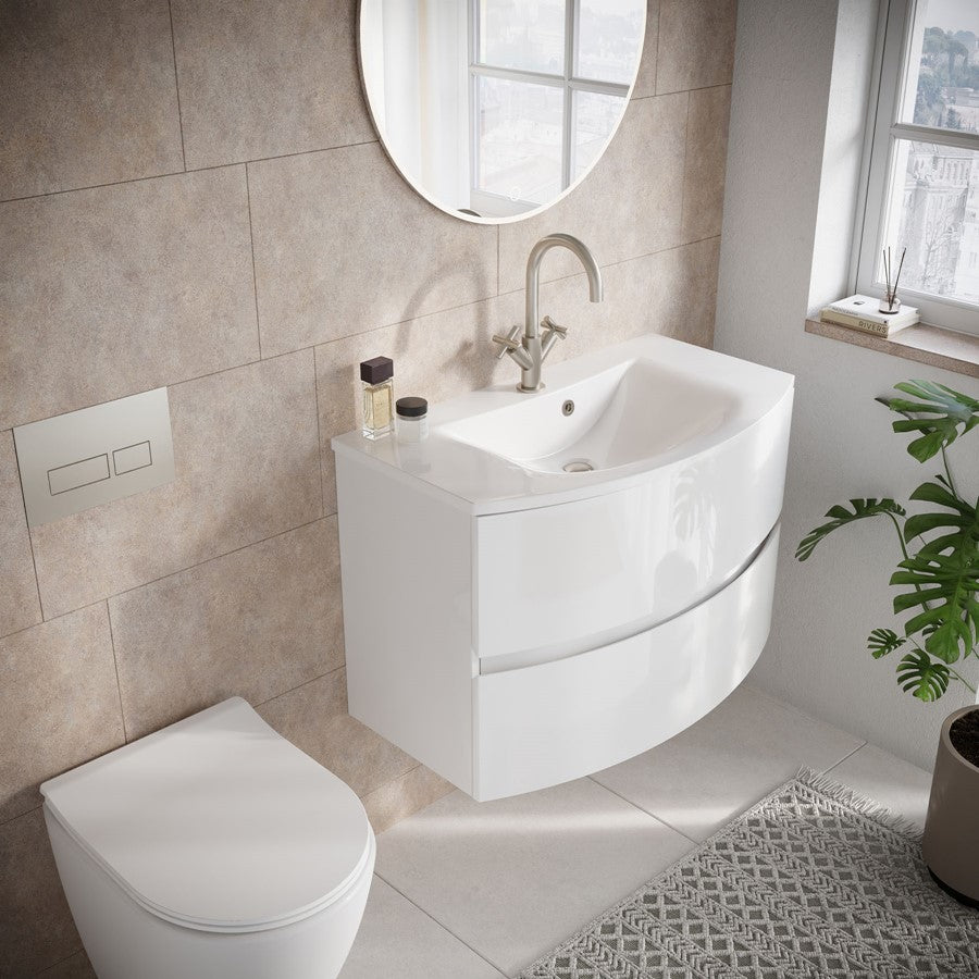Svelte 800 Unit & Cast Mineral Marble Basin