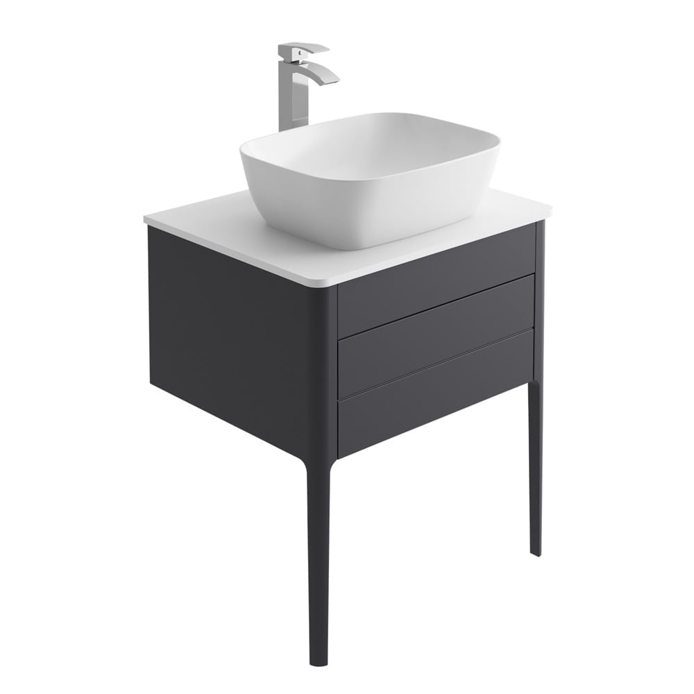 Stonehouse 650mm Slate Grey Vanity Unit