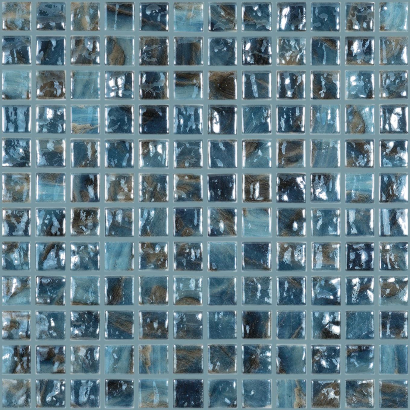Lull Royal Blue Glass Mosaic Tile 315x315mm