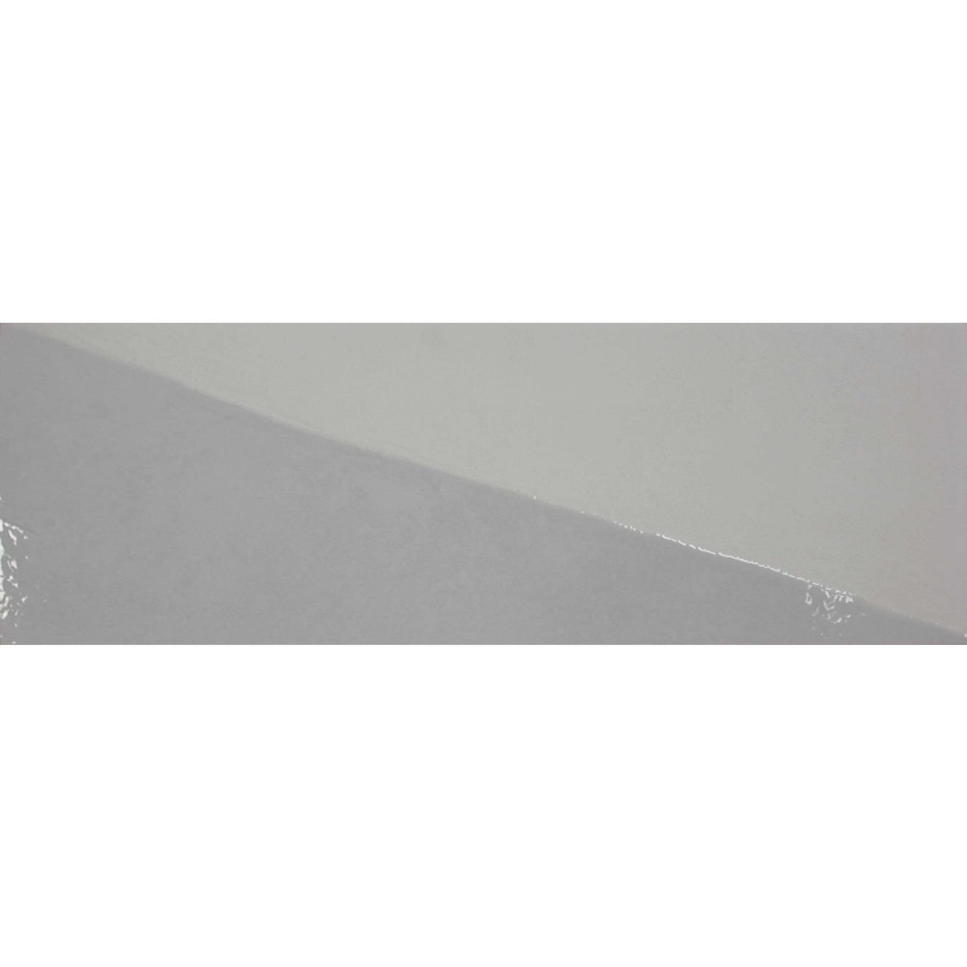 Prezza Silver Diagonal Decor Matt & Glossy Porcelain Brick Tile 100x300mm