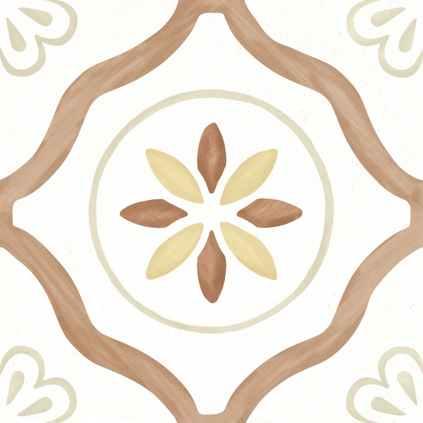 Lira Clay Petals Matt Porcelain Tile 223x223mm