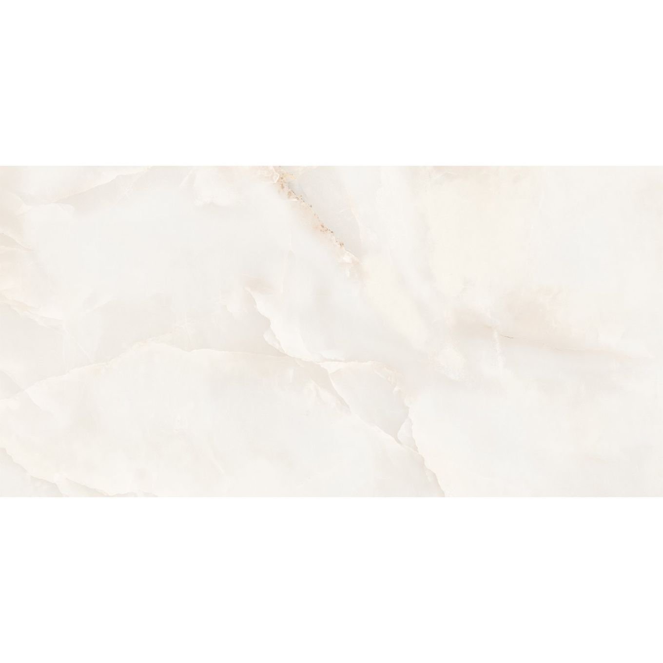 Manila White Gloss Onyx Marble Porcelain Tile 1200x600mm