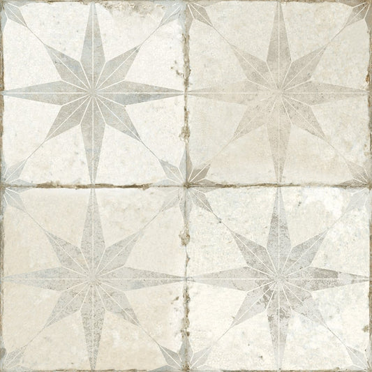 Fired Star White Matt Ceramic Tile 450x450mm