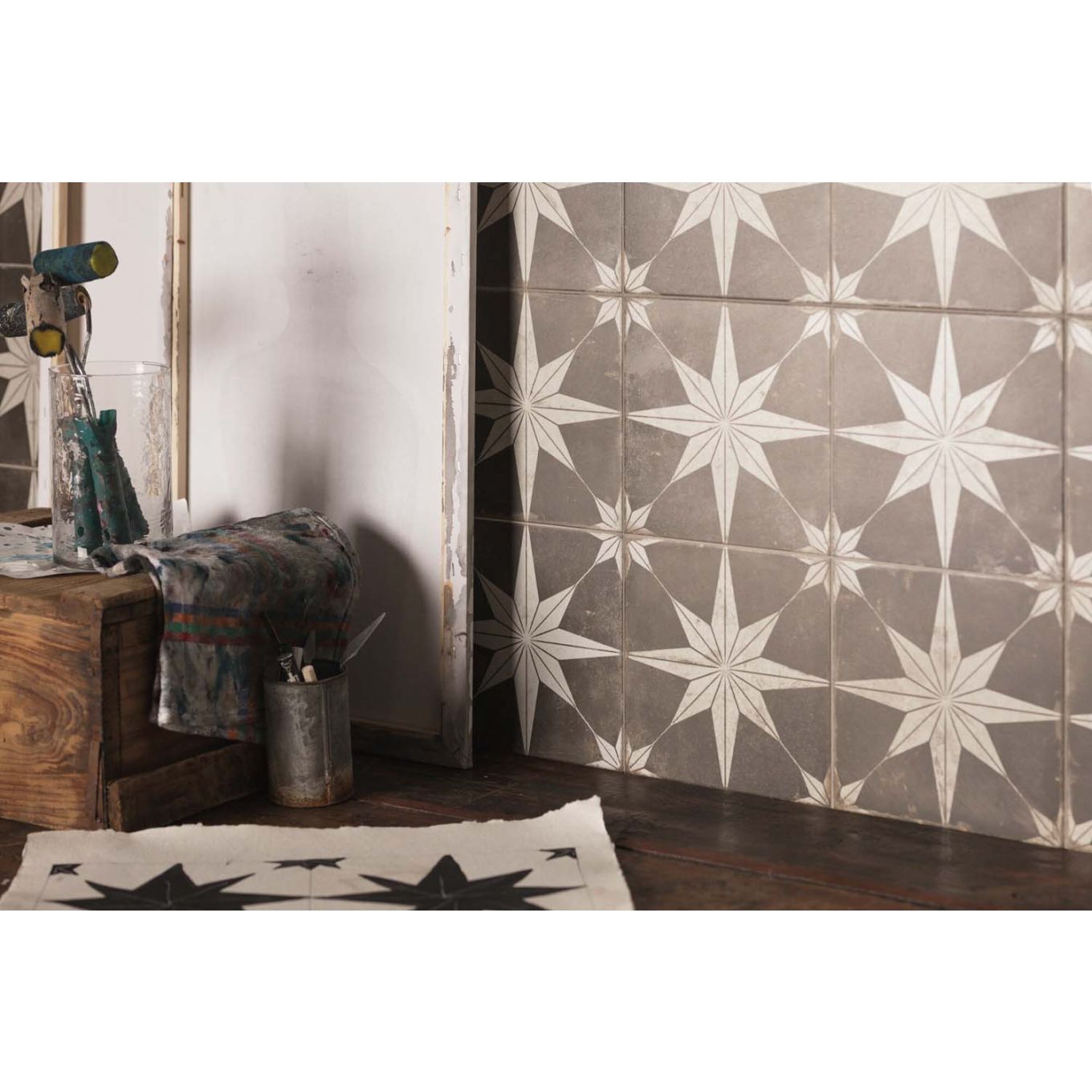 Fired Star Black Reverse Matt Ceramic Tile 450x450mm