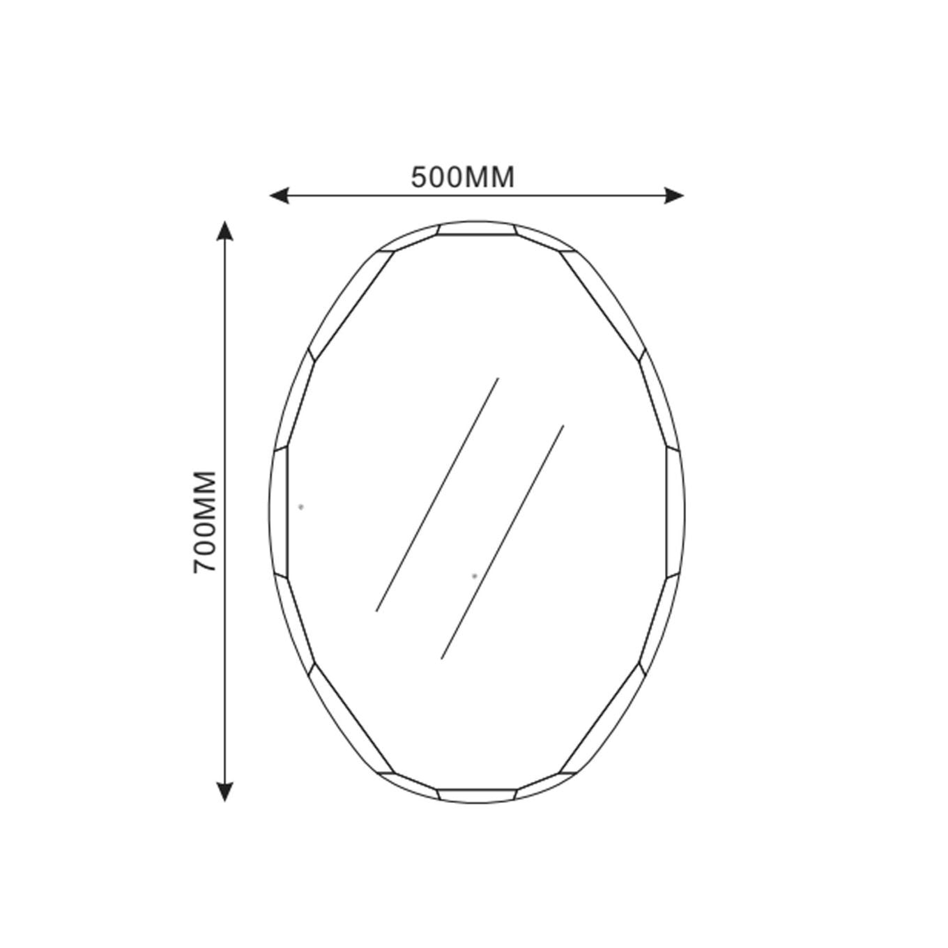 Ace Beveled Edge Frameless Mirror 700x500mm