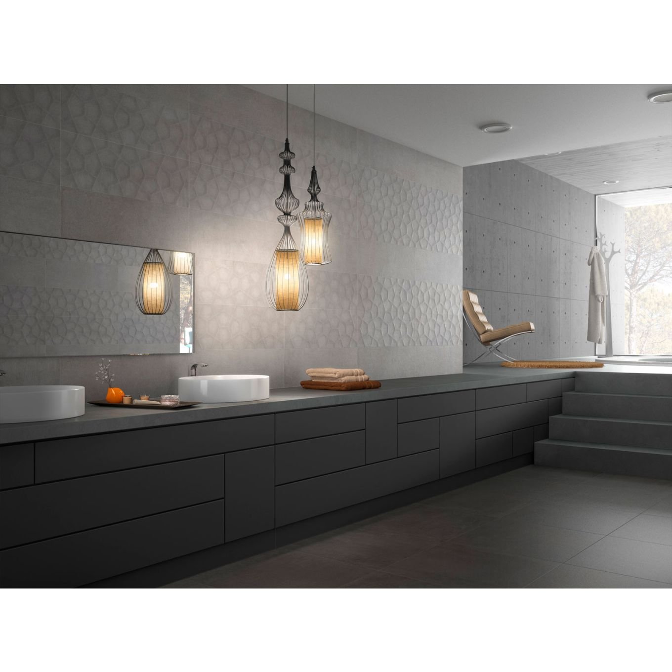 Moonlight Arkan Ceniza Ceramic Tile 250x750mm