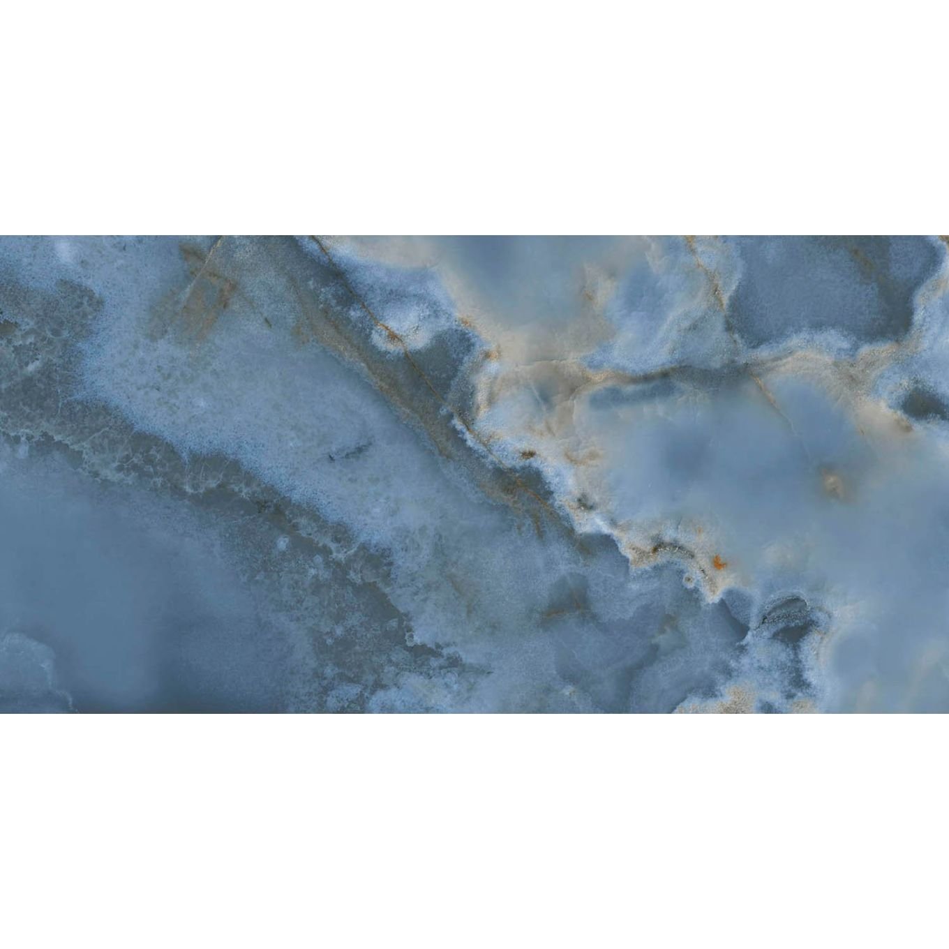 Osaka Blue Super Polished Porcelain Onyx Tile 600x1200mm