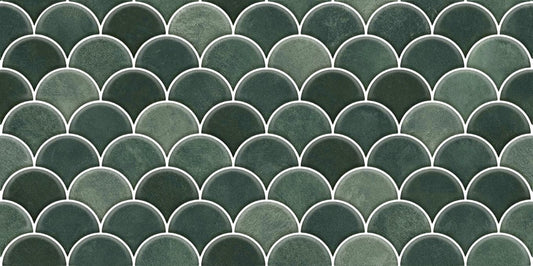 Atlantis Green Gloss Decor Ceramic Tile 600x300mm