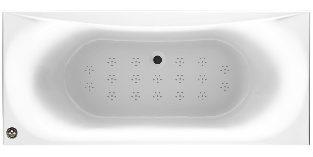 Simply Air Tyran Super-Strong Acrylic Double Ended Bath 1700x750mm
