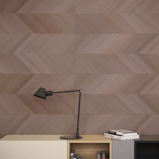 Eddie Marron Chevron Wood Effect Tile 1200x400mm