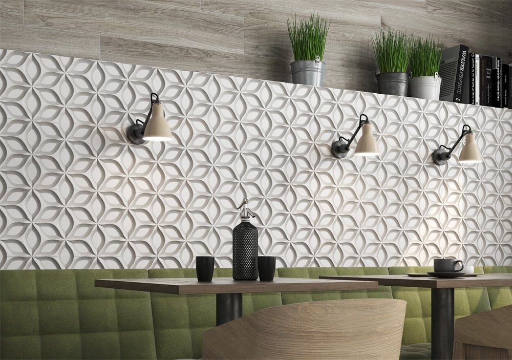 Weave Crema Decor Ceramic Tile 300x900mm