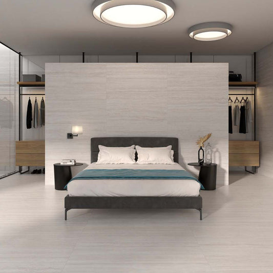 Vesuvius Blanco Matt Porcelain Tile 600x600mm