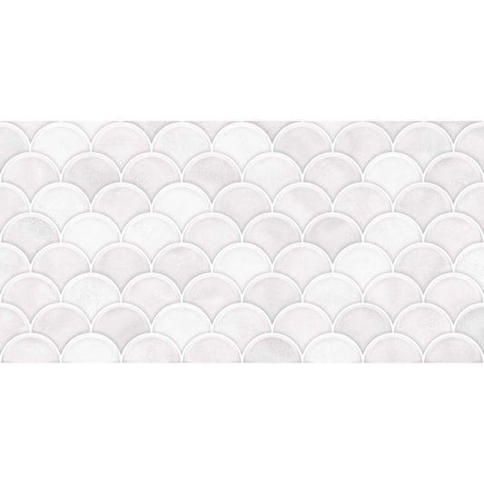 Atlantis White Gloss Decor Ceramic Tile 600x300mm