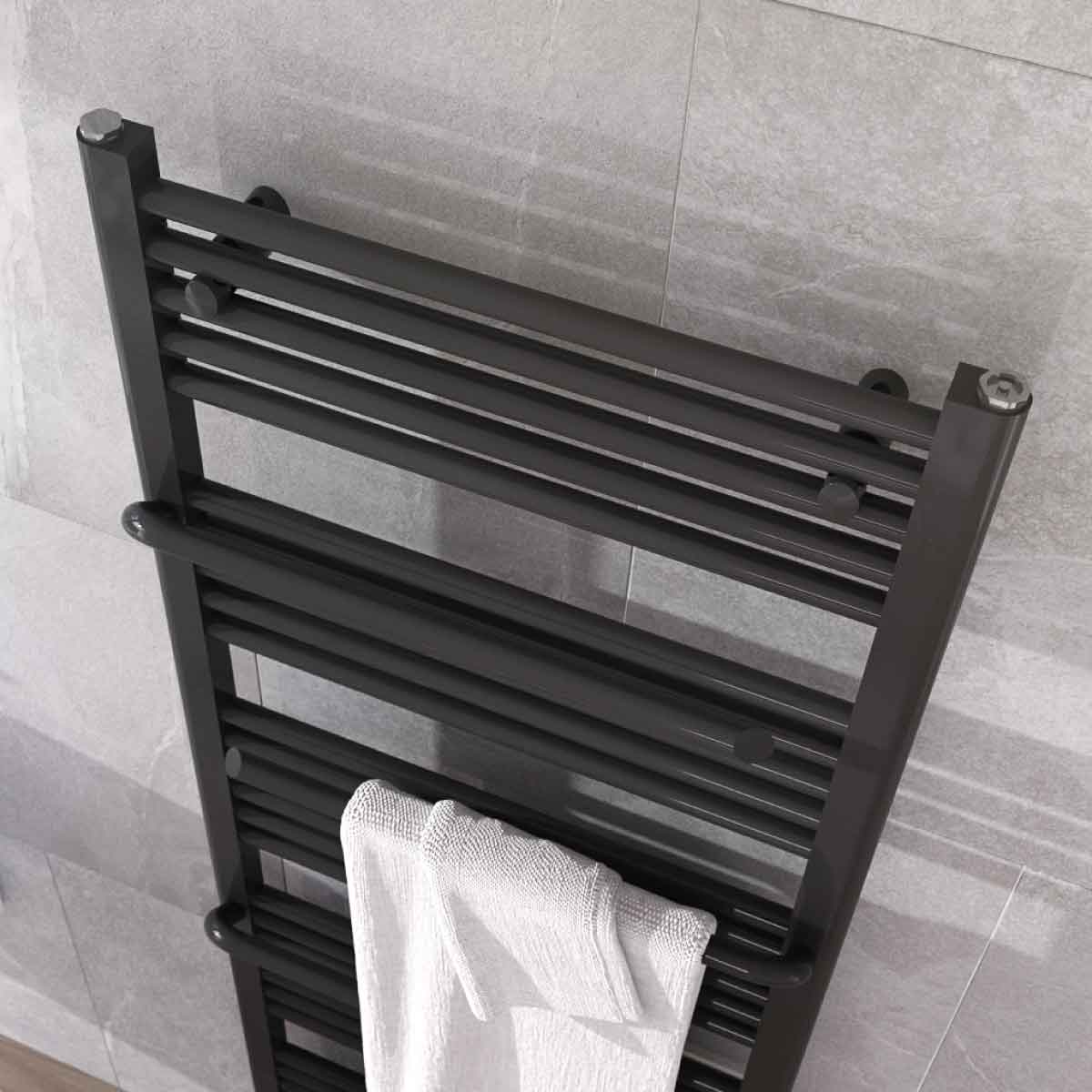 Jenka Anthracite Heated Towel Rail 1500x550mm