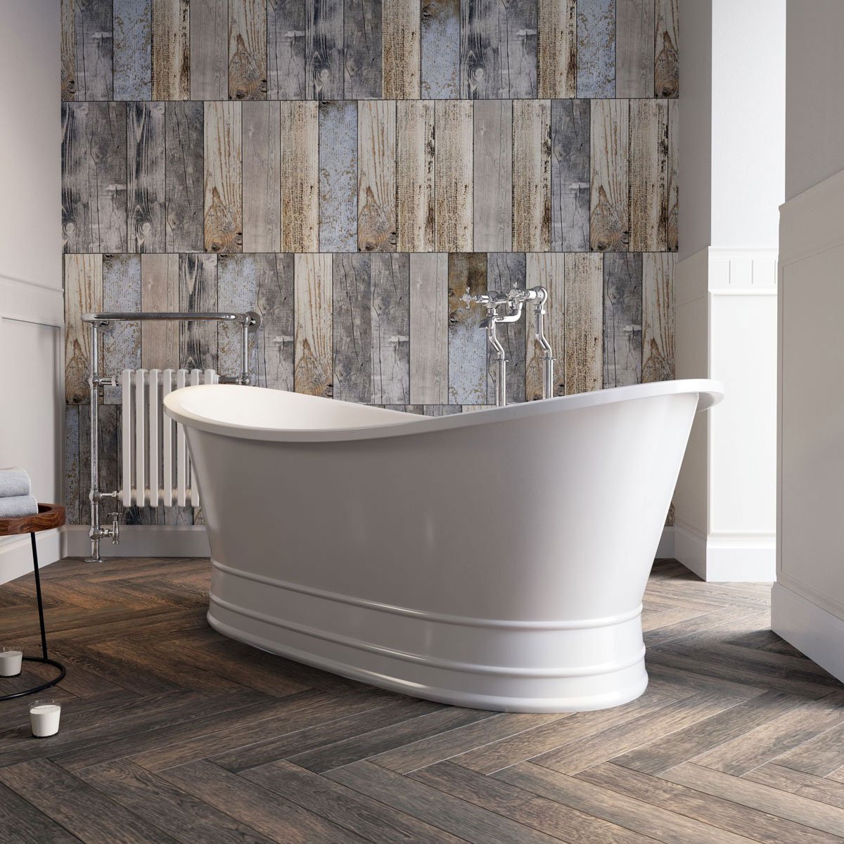 Charlotte White Freestanding Acrylic Bath 1745x795mm