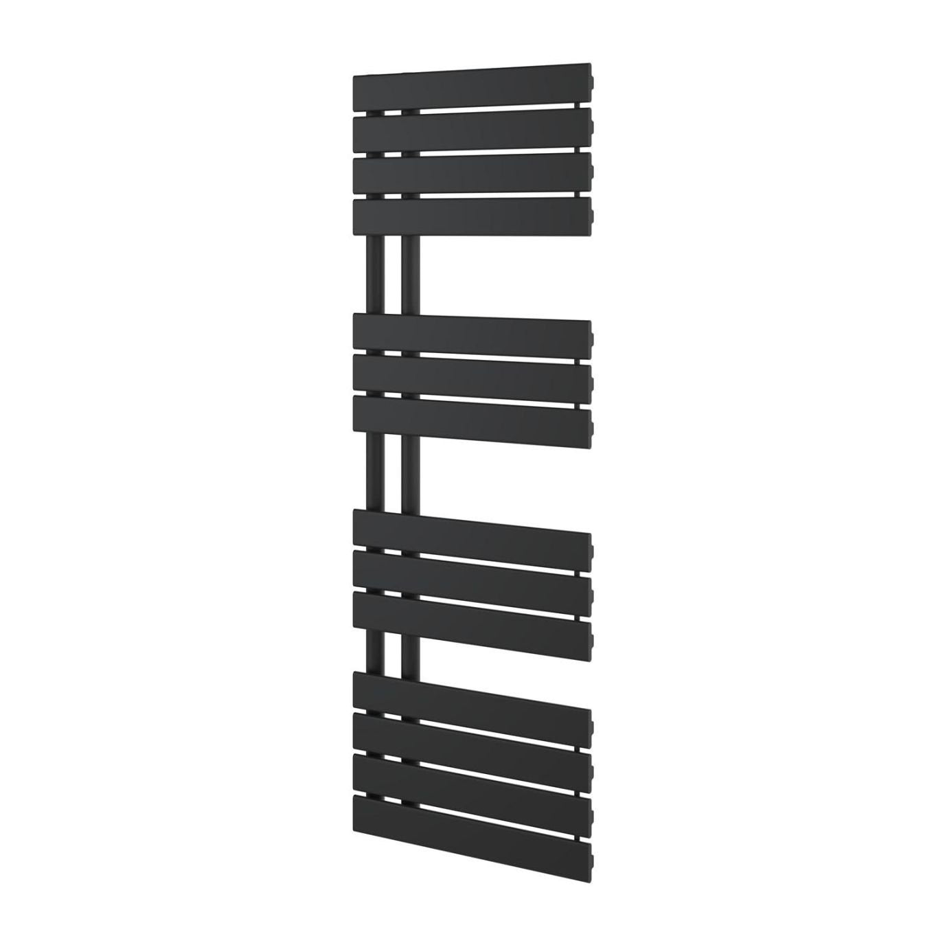 Tarvos Matt Black Heated Towel Rail 1400x550mm
