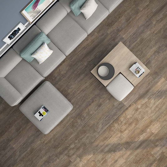 Redding Plank Natural Wood Effect Matt Porcelain Tile 248x1500mm