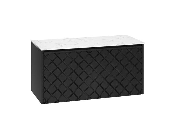 Vergo 1000 Single Drawer Unit with Carrara Marble Effect Worktop