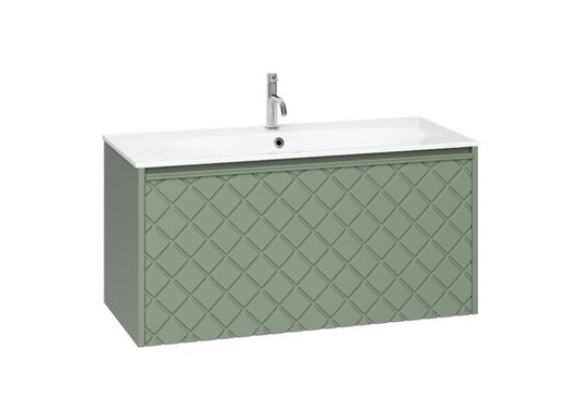 Vergo 1000 Single Drawer Unit with Cast Mineral Marble Basin