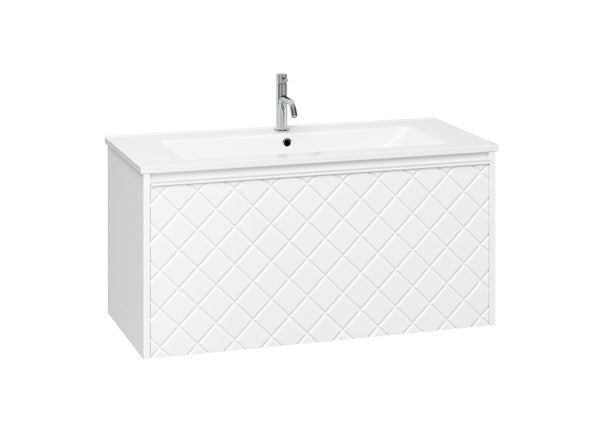 Vergo 1000 Single Drawer Unit with Ceramic Basin