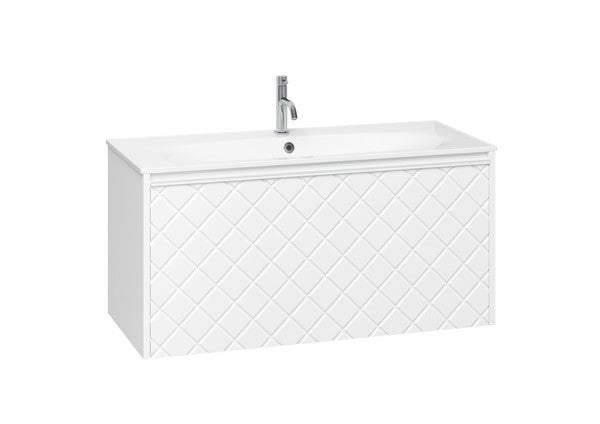 Vergo 1000 Single Drawer Unit with Cast Mineral Marble Basin