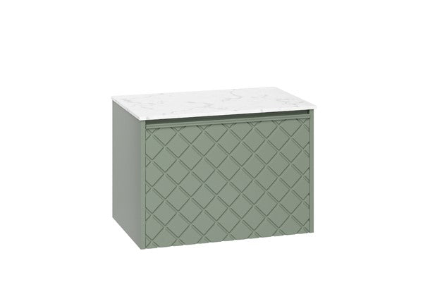 Vergo 700 Single Drawer Unit with Carrara Marble Effect Worktop