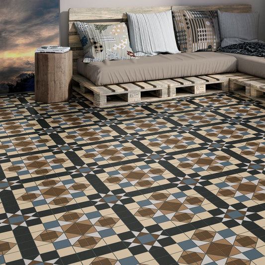 Vincent Multicolour Matt Ceramic Tile 450x450mm