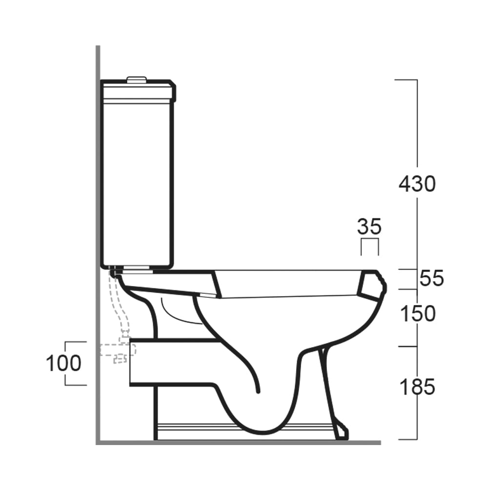 Alaric Traditional Close Coupled Toilet