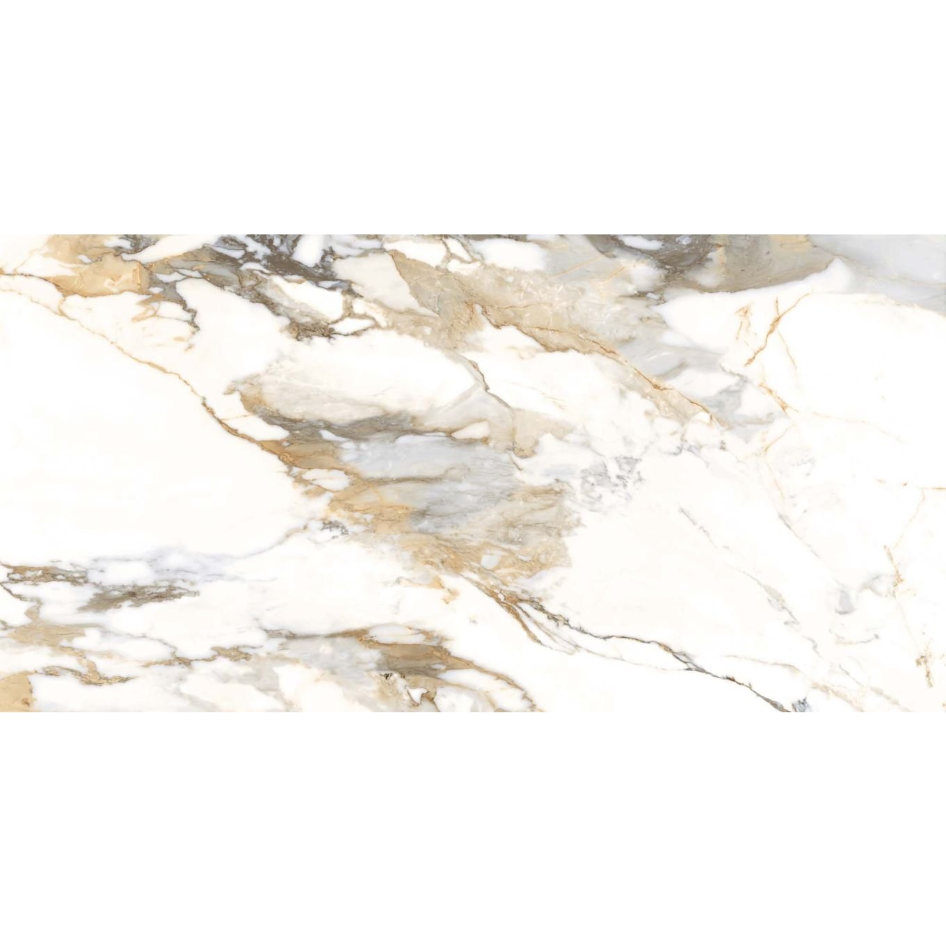 Charlie Beige Marble Gloss Porcelain Tile 300x600mm