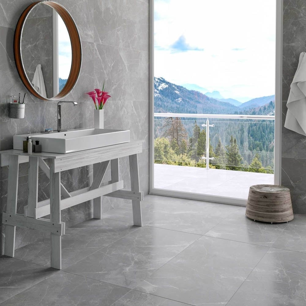 Milton Grey Rectified Porcelain Tile 600x1200mm