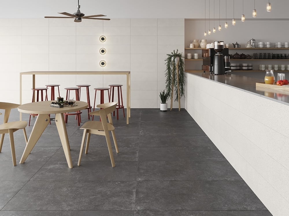 Graffi Anthracite Matt Porcelain Tile 900x900mm