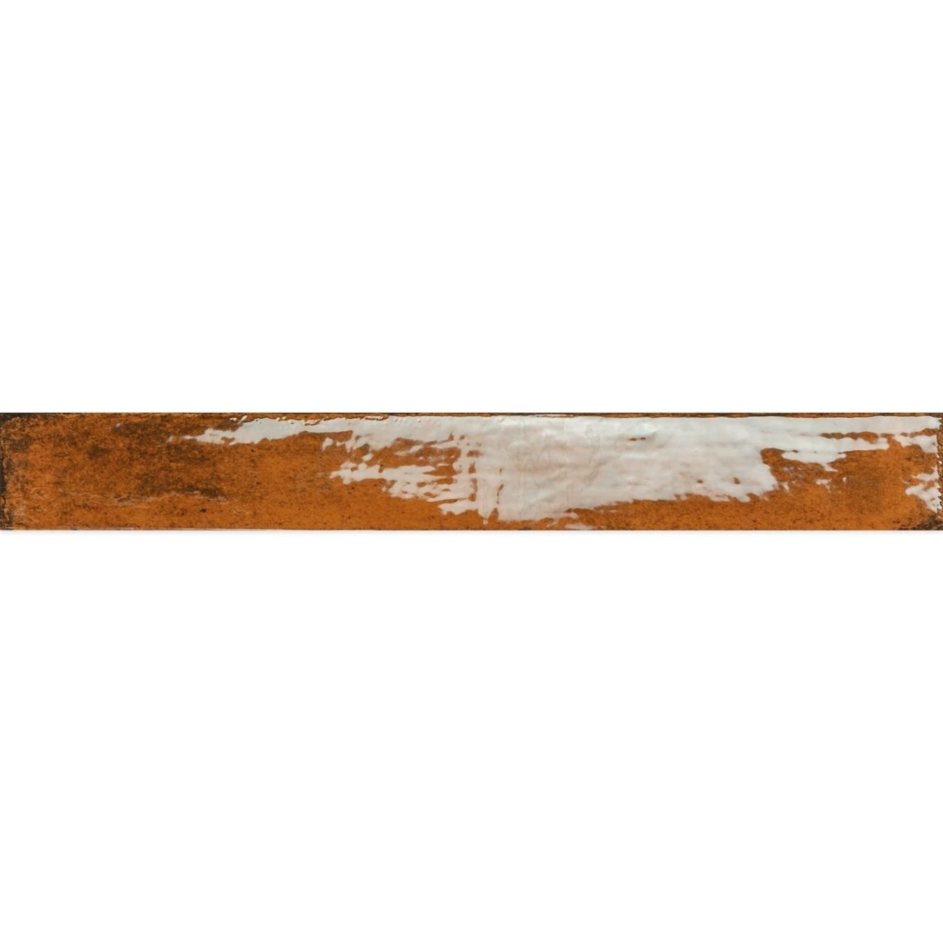 Capri Orange Gloss Ceramic Brick Tile 400x50mm