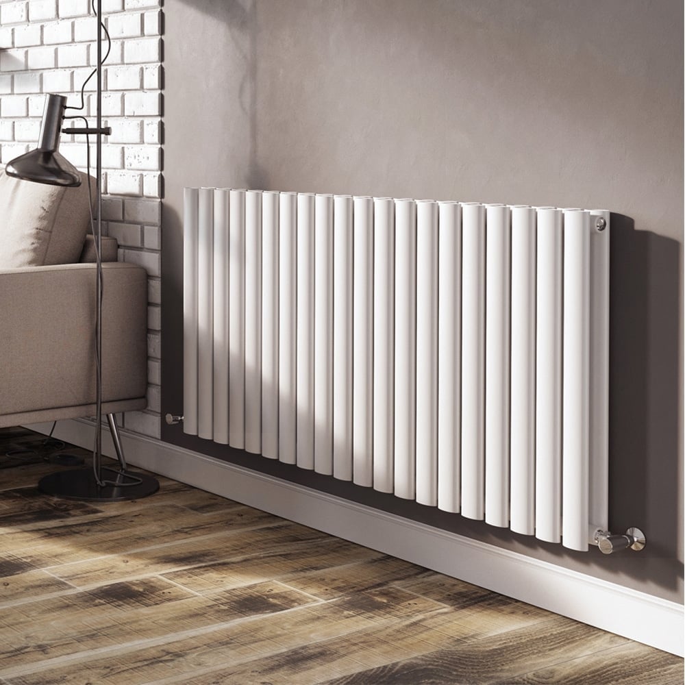 Islington White Double Horizontal Radiator 600x1180mm