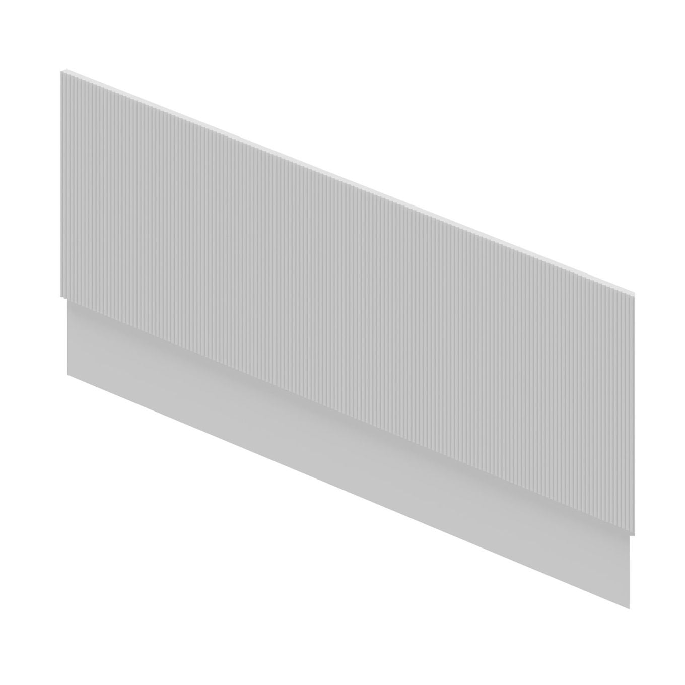 Wish Ribbed White Front Bath Panel