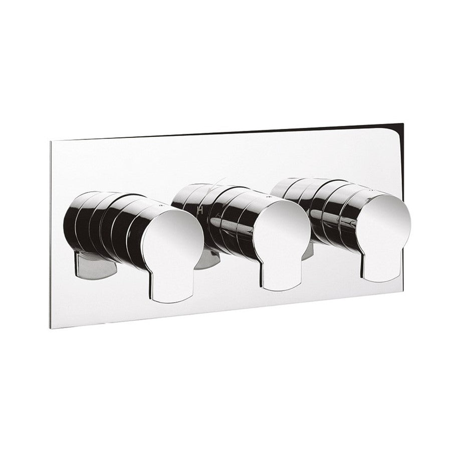Wisp 3 Outlet 3 Handle Concealed Thermostatic Shower Valve Landscape Chrome