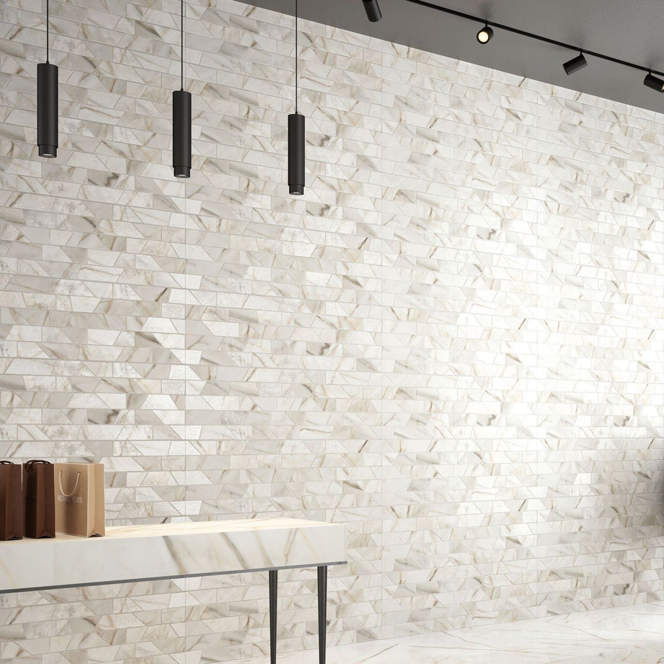 Salzburg Brick Gold Ceramic Tile 1200x400mm