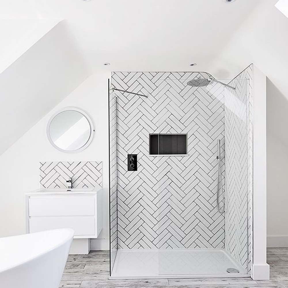 Luso White Matt Ceramic Tile 100x300mm