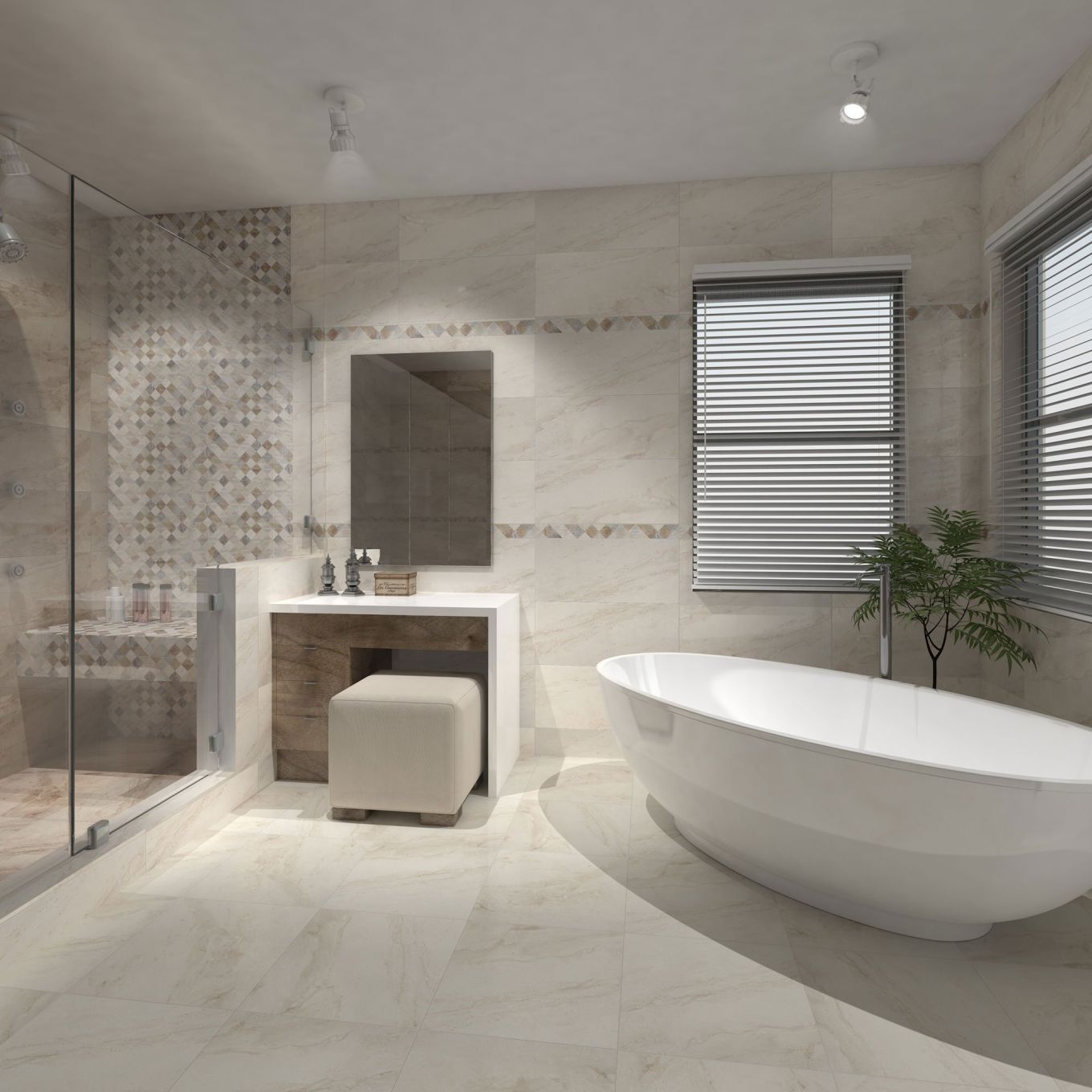 Heidi Anthracite Ceramic Tile 450x450mm