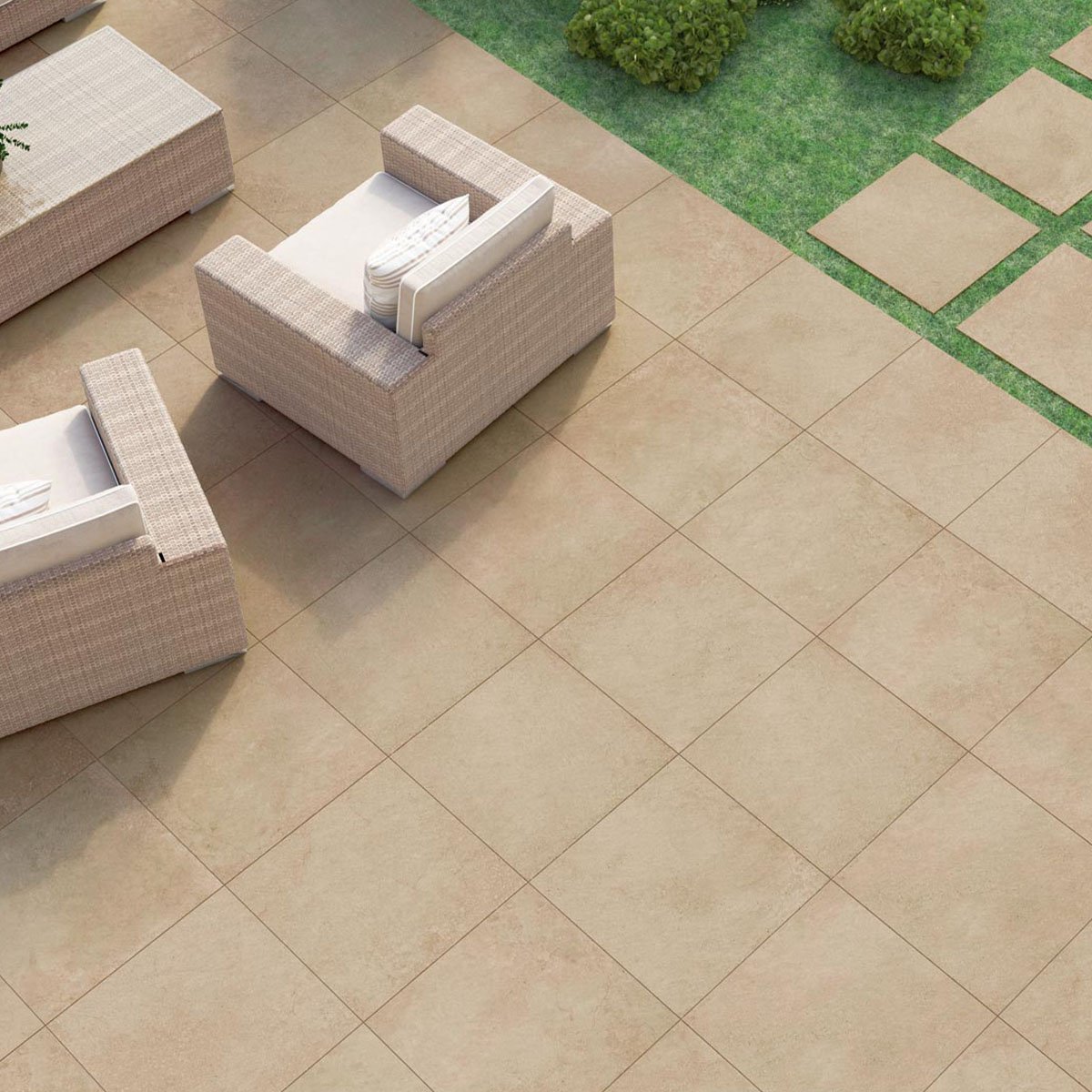 Hamburg Greige Outdoor Porcelain Tile 900x900mm