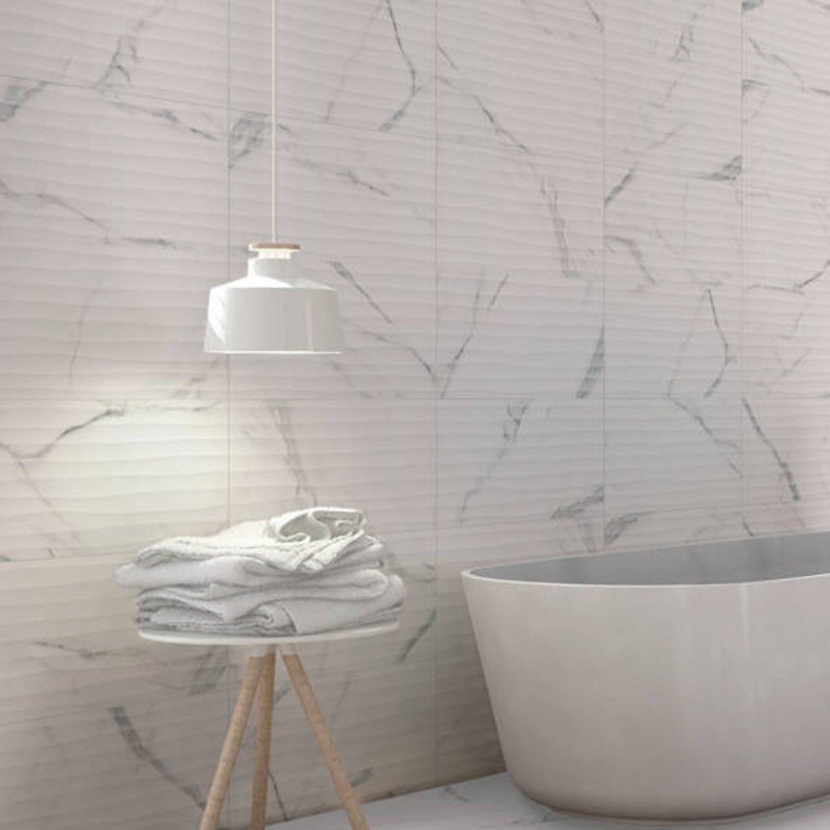 Marble Blanco Line Semi-Lappato Ceramic Tile 200x500mm