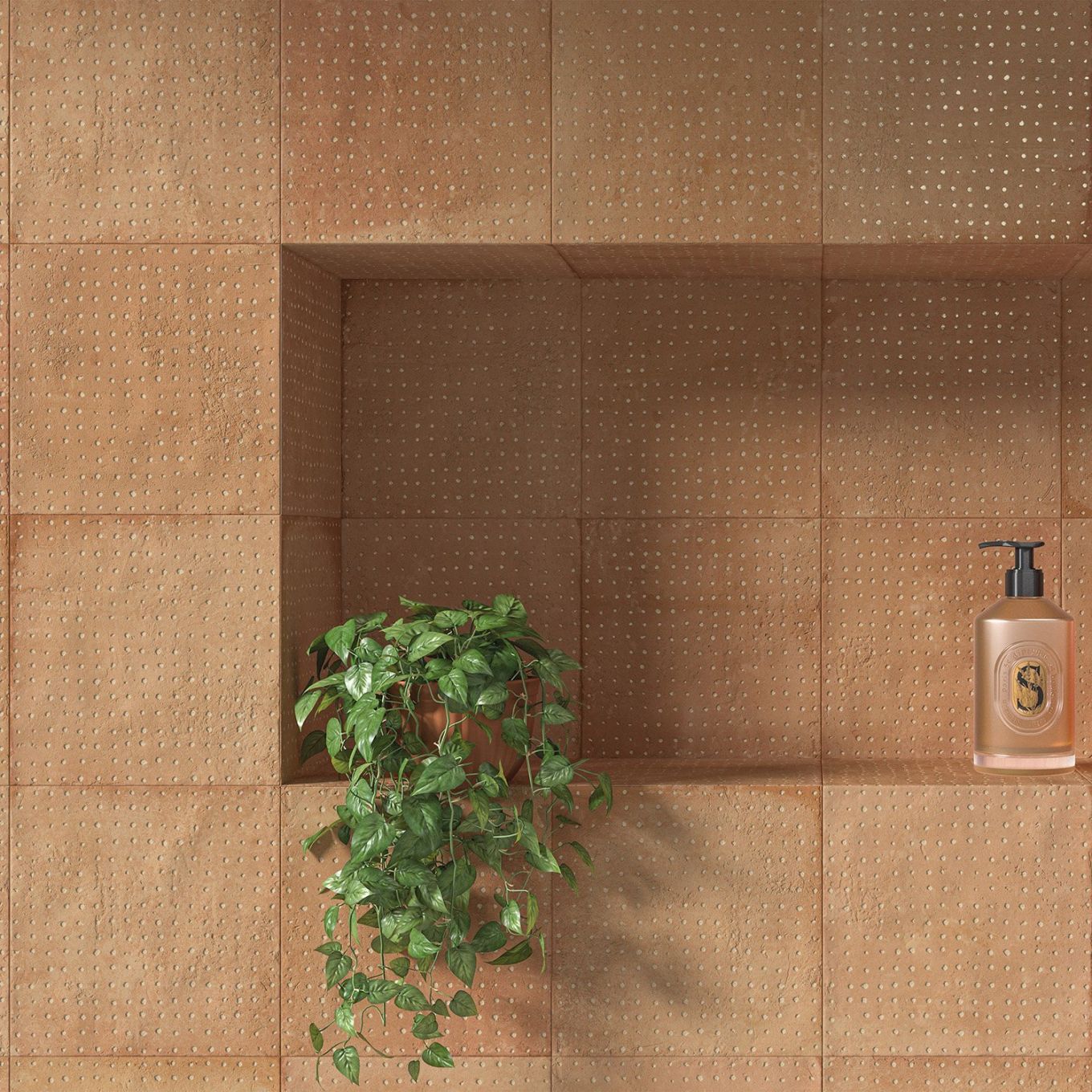 Pedro Clay Decor Spot Matt Porcelain Tile 223x223mm