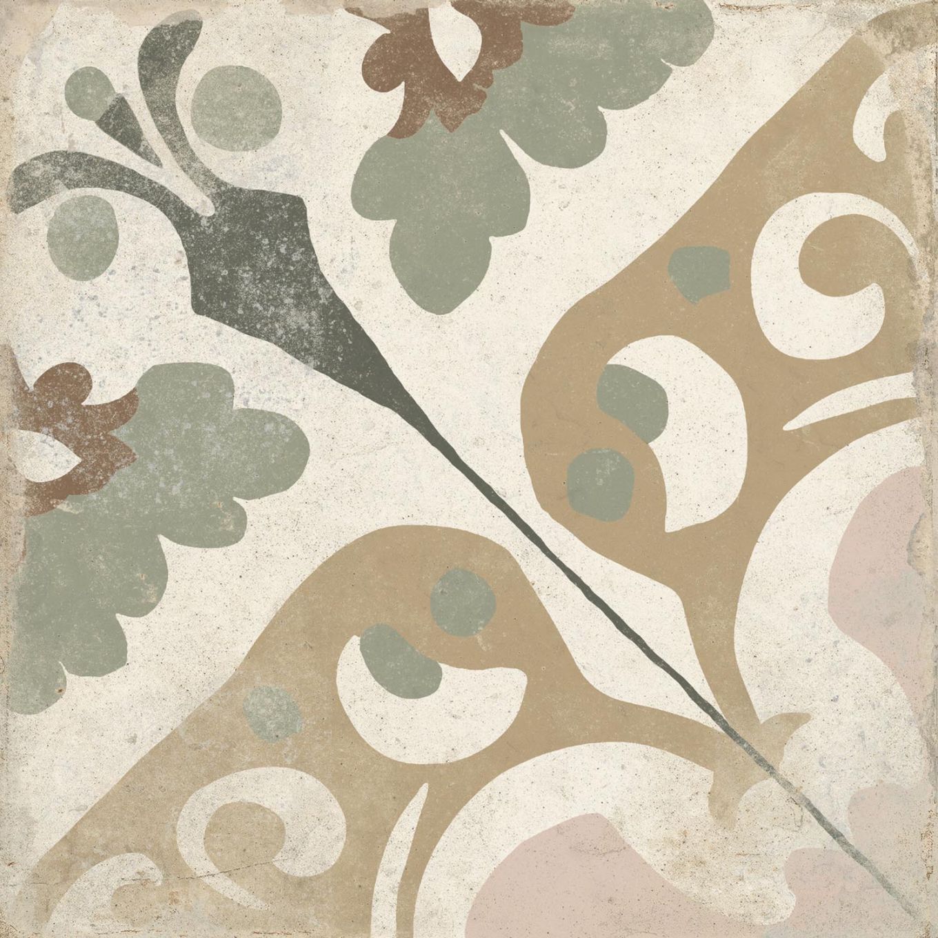 Rome Clay Matt Porcelain Patterned Tile 223x223mm