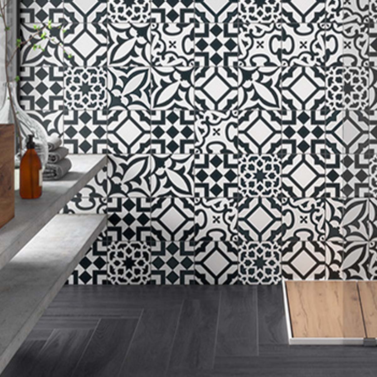 Cascais Mix 5 Matt Porcelain Tile 200x200mm