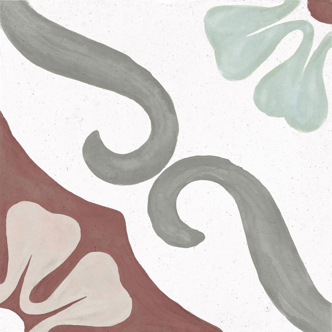 Sicily Cherry Matt Porcelain Patterned Tile 223x223mm