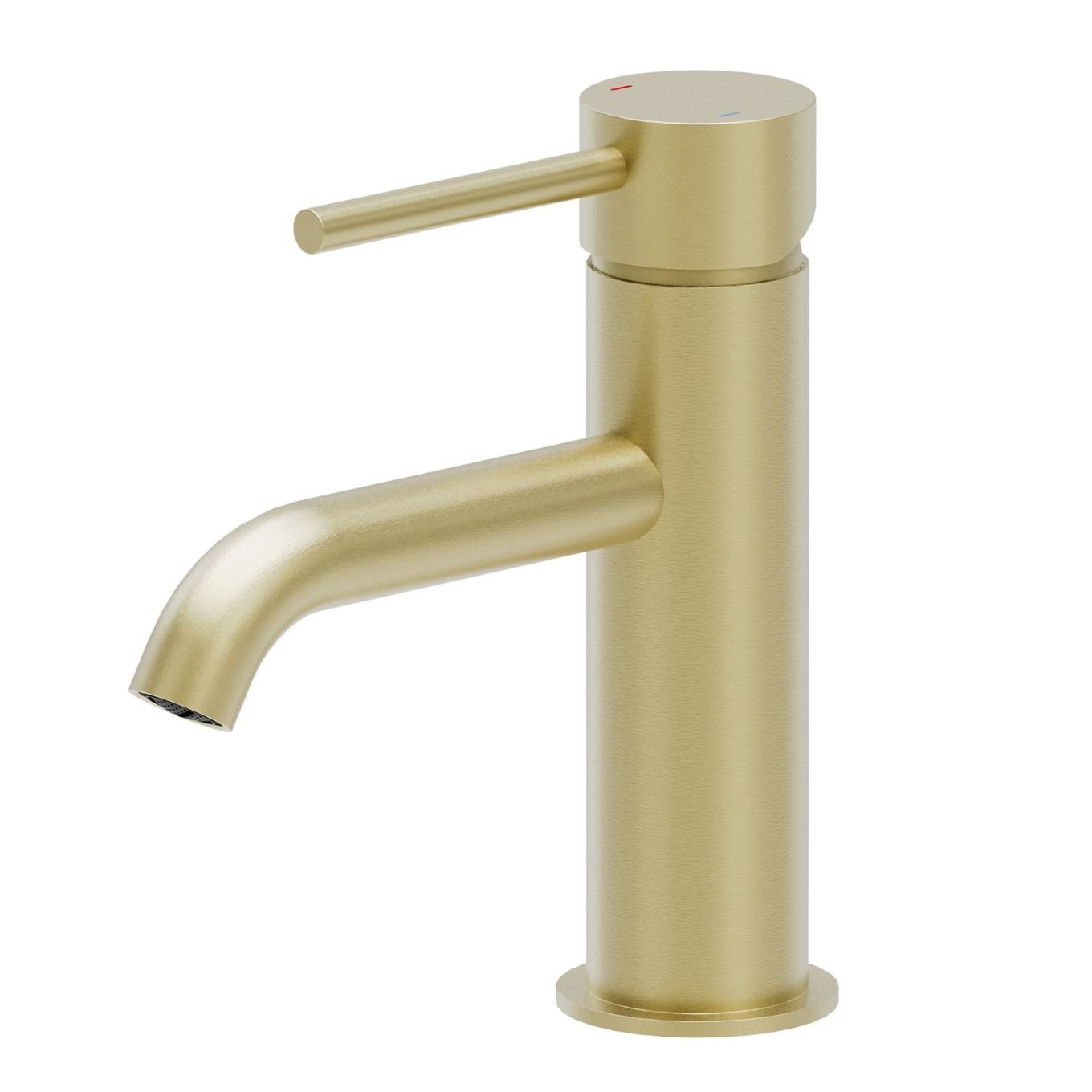 Elora Brushed Gold Basin Mixer Tap