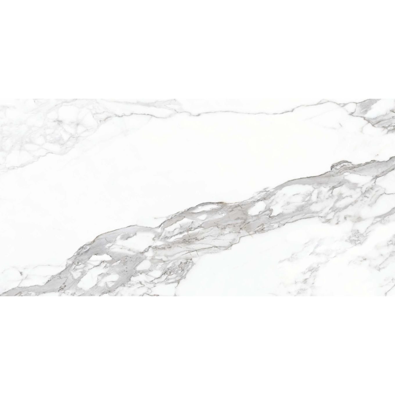 Infinite White Marble Gloss Porcelain Tile 600x1200mm